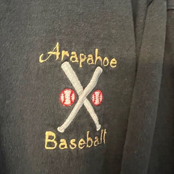 Vintage men’s long sleeve embroidered distressed Arapahoe Baseball tshirt. XL - Picture 2 of 8